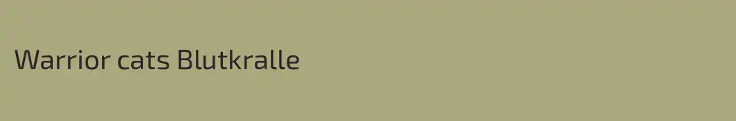 Warrior cats Blutkralle
